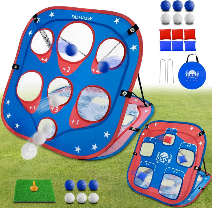 2 - in - 1 Pop - Up Golf Chipping Net - Dude Golf