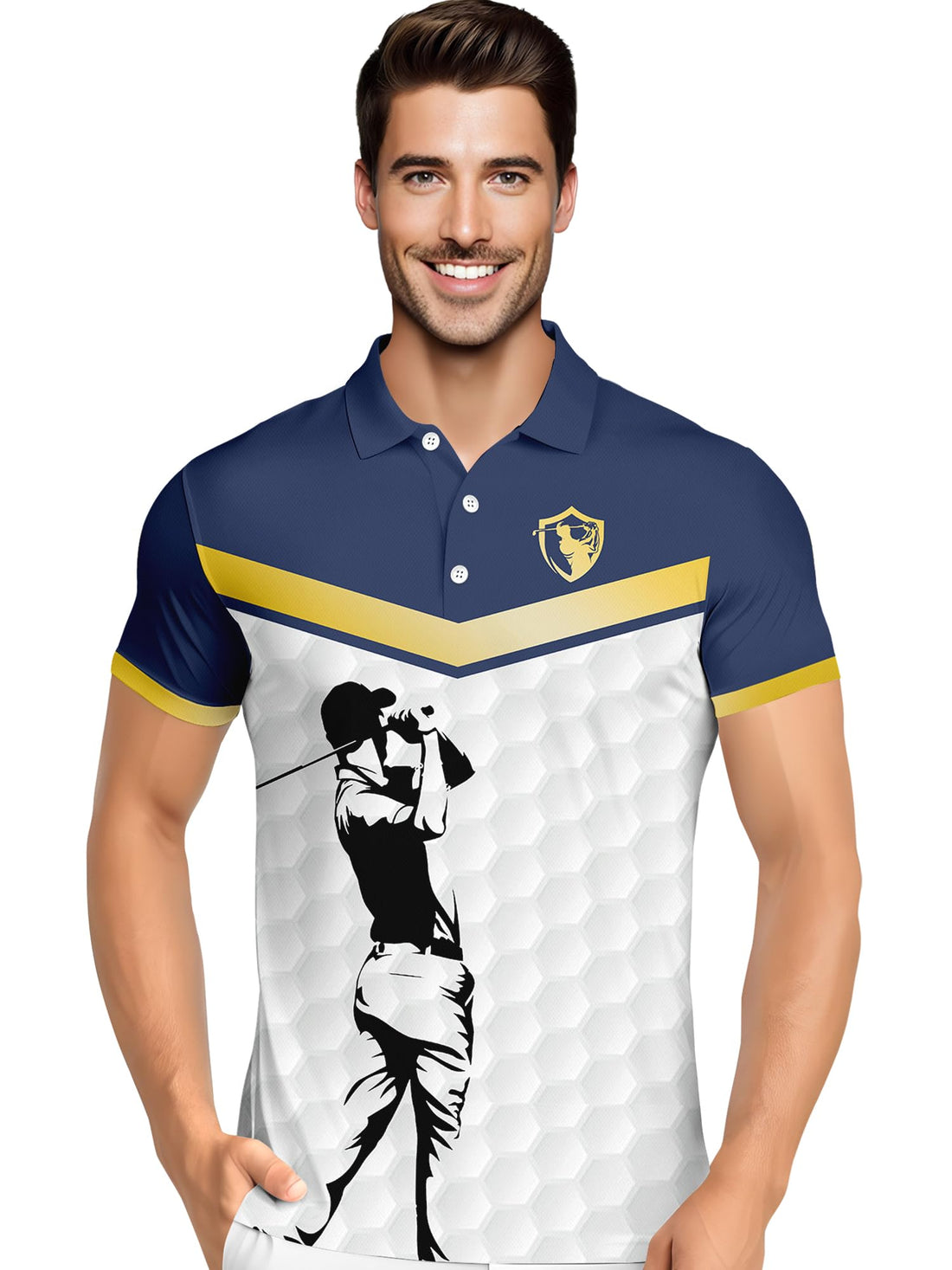 Funny Hawaiian Print Mens Polo