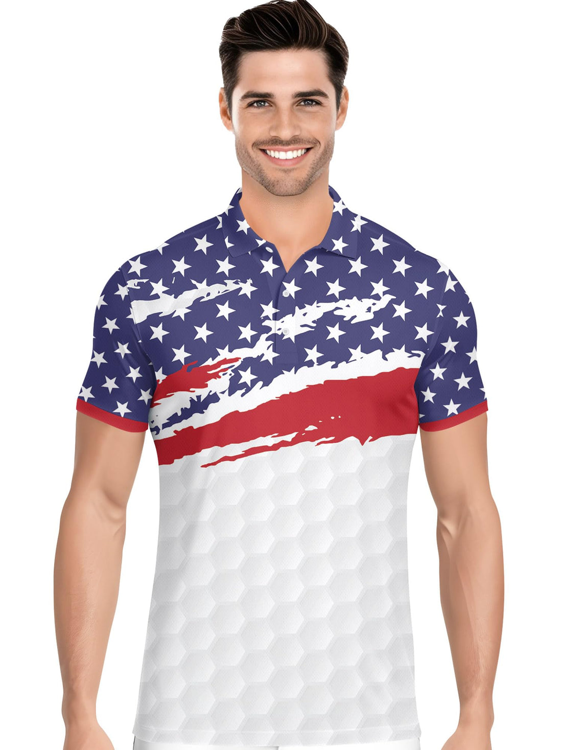 Funny Hawaiian Print Mens Polo