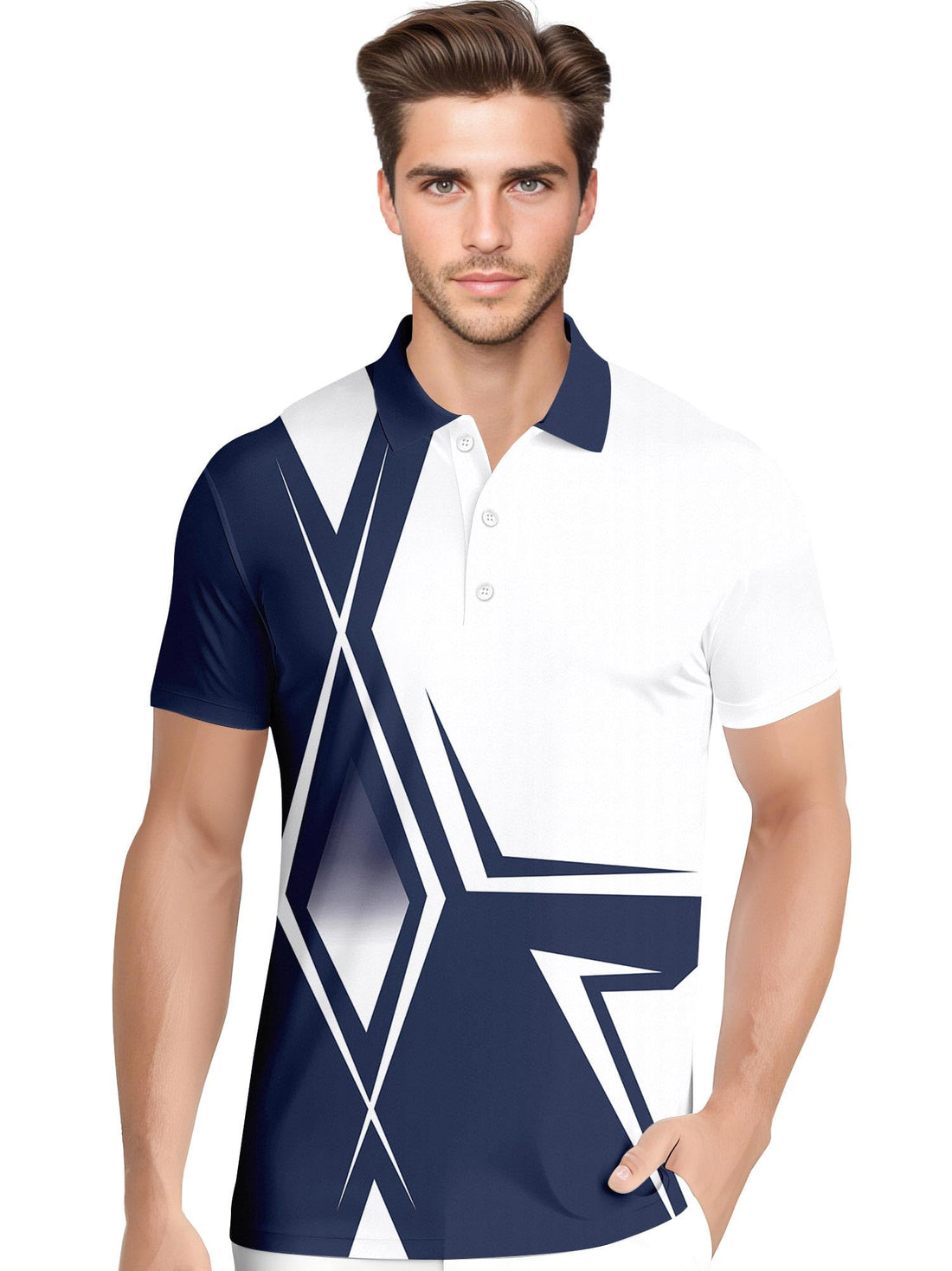 Funny Hawaiian Print Mens Polo