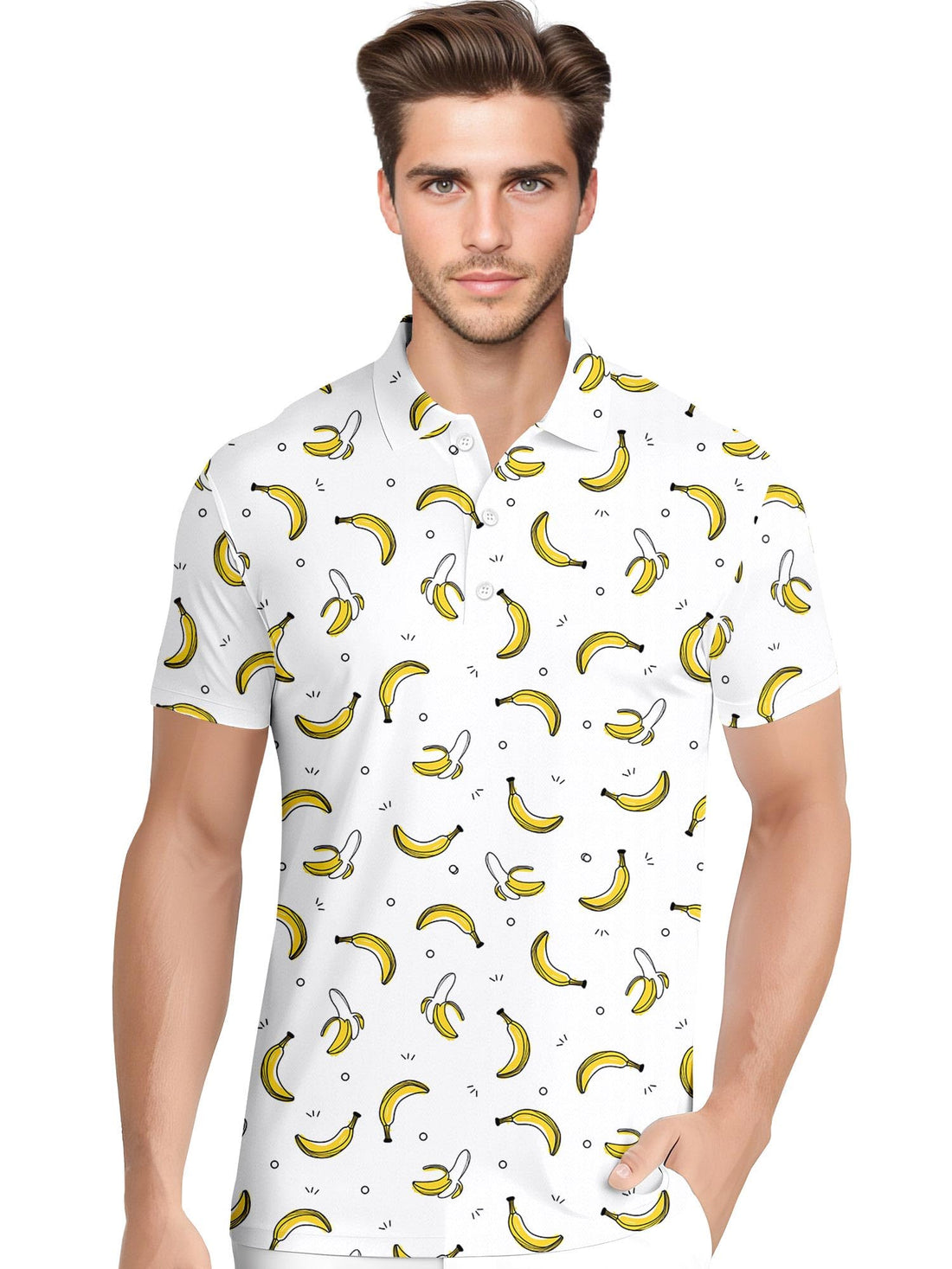 Funny Hawaiian Print Mens Polo
