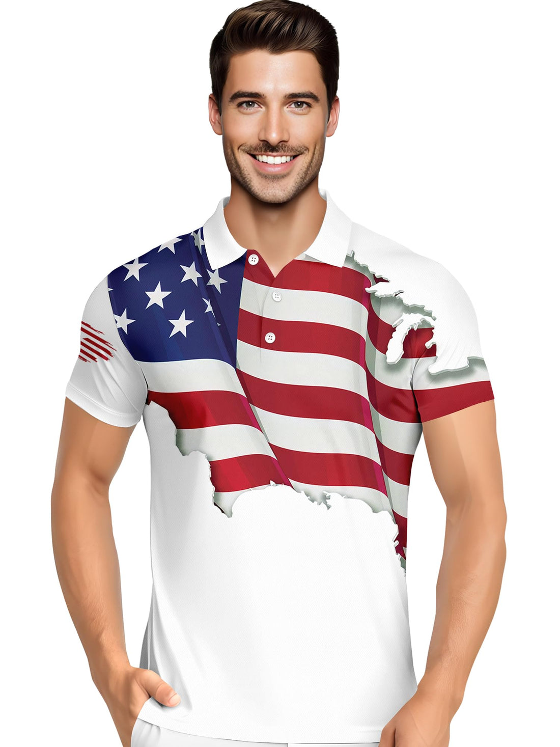 Funny Hawaiian Print Mens Polo