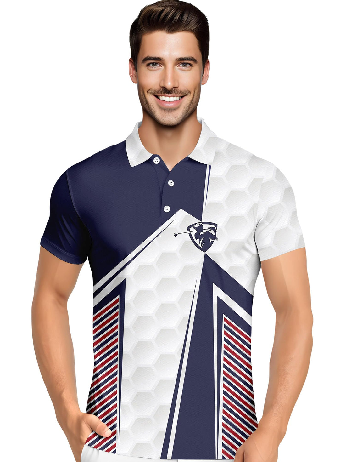 Funny Hawaiian Print Mens Polo