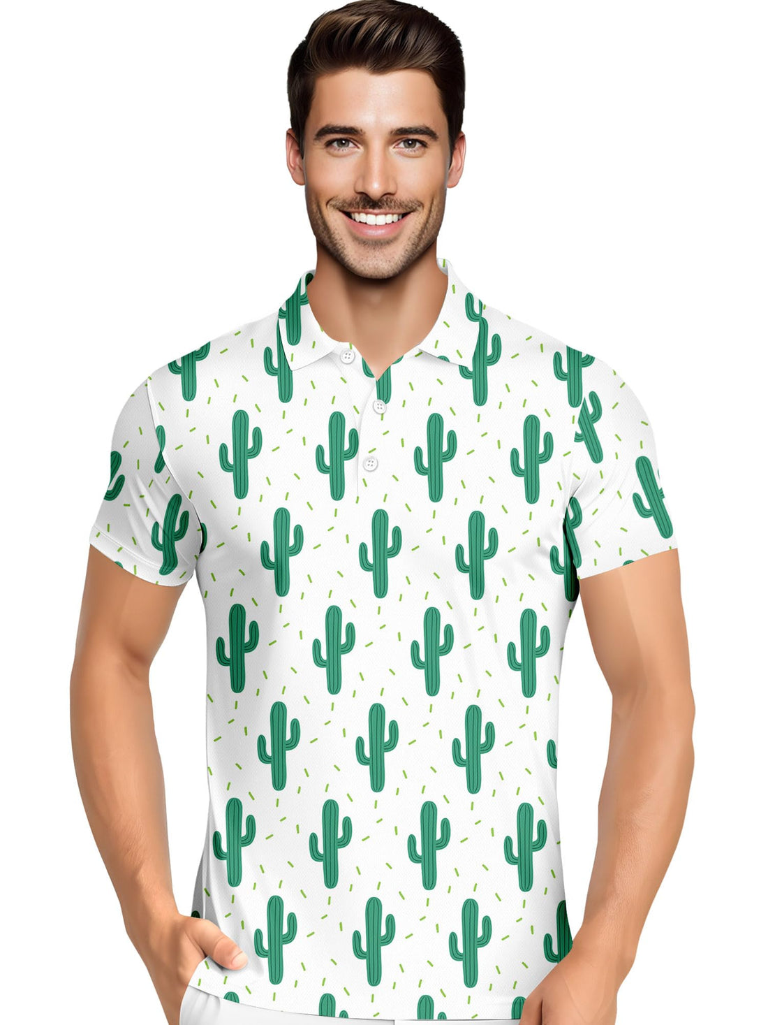 Funny Hawaiian Print Mens Polo