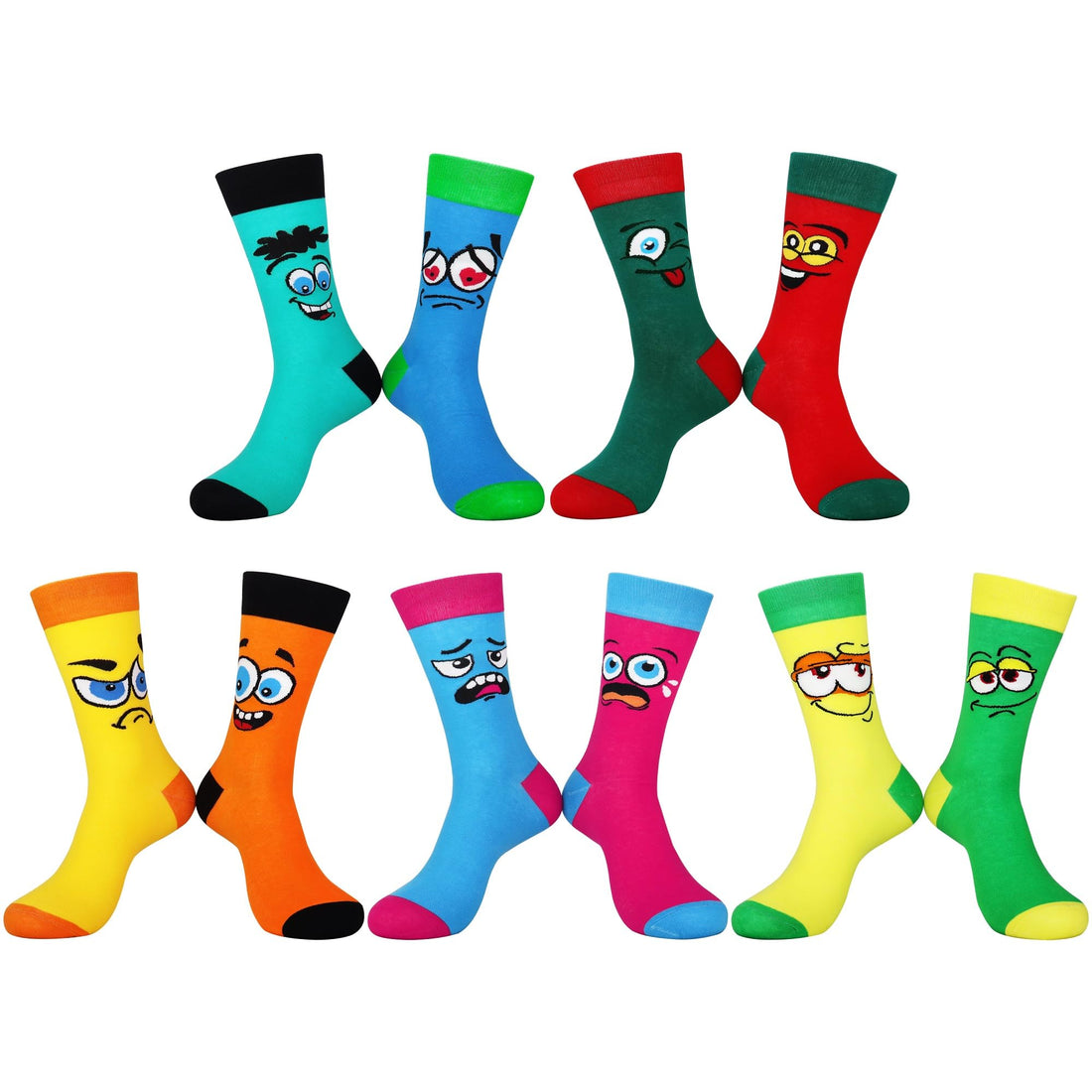 Mens Funny Fun Crazy Funky Dress Crew Socks
