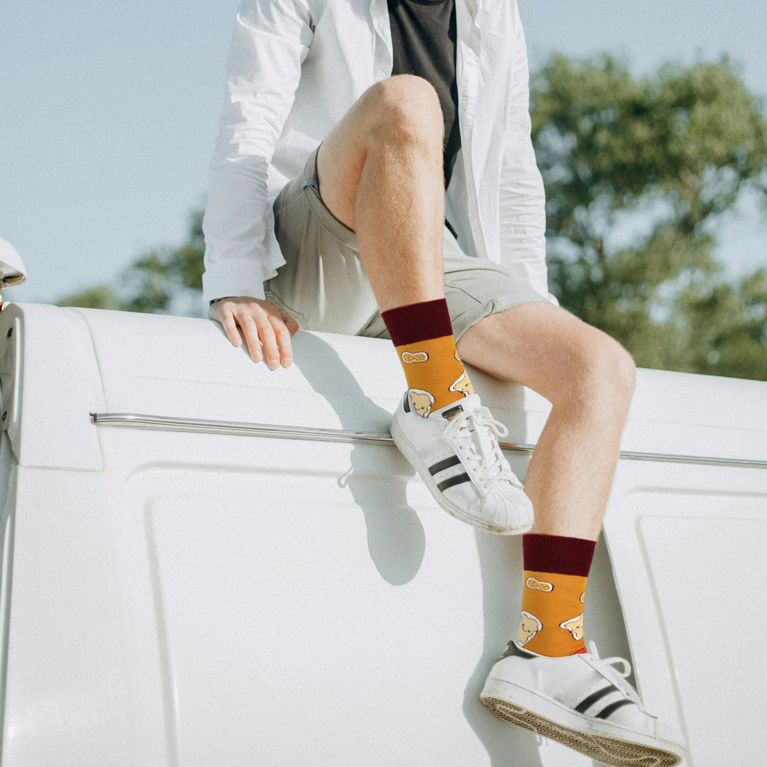 Mens Funny Fun Crazy Funky Dress Crew Socks