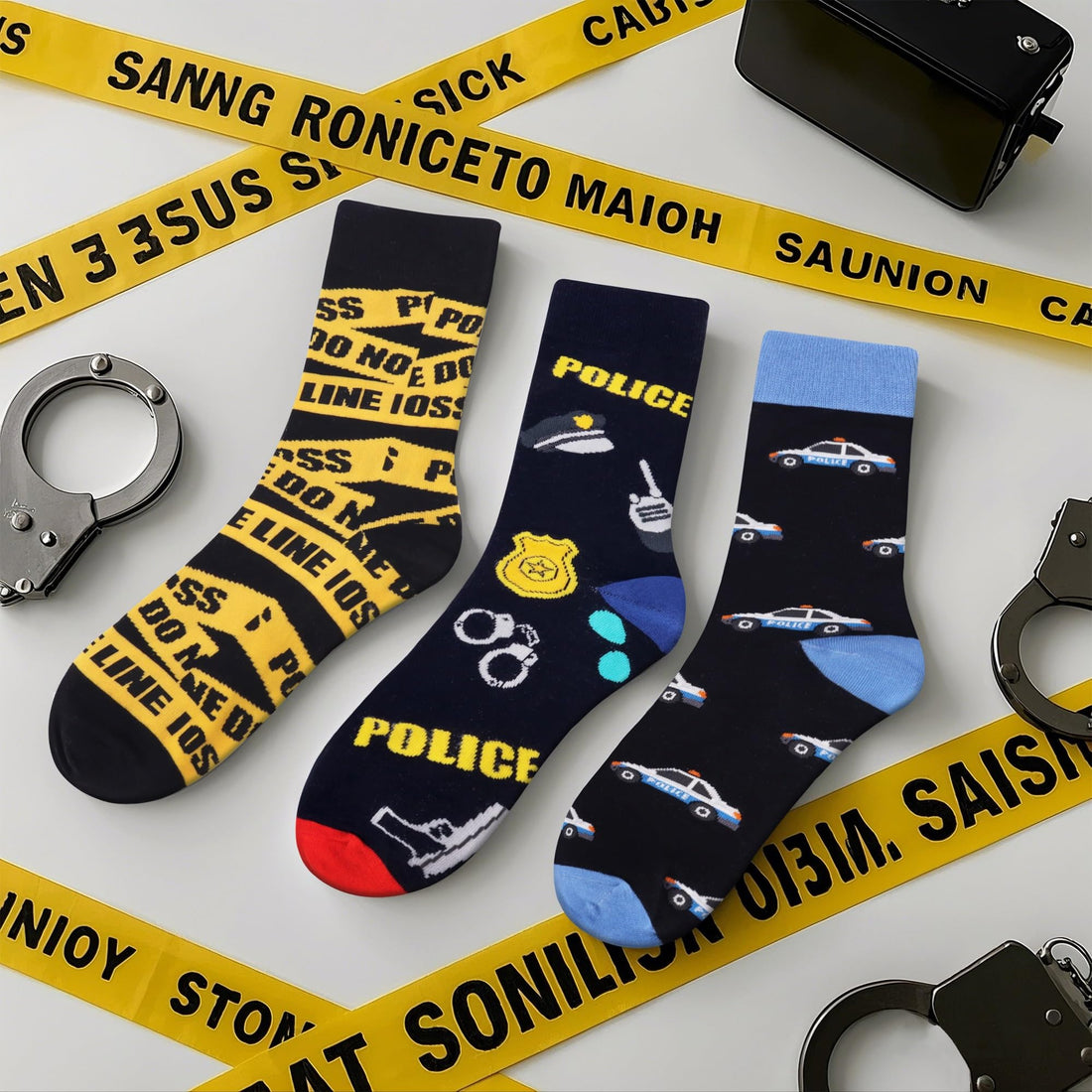 Mens Funny Fun Crazy Funky Dress Crew Socks