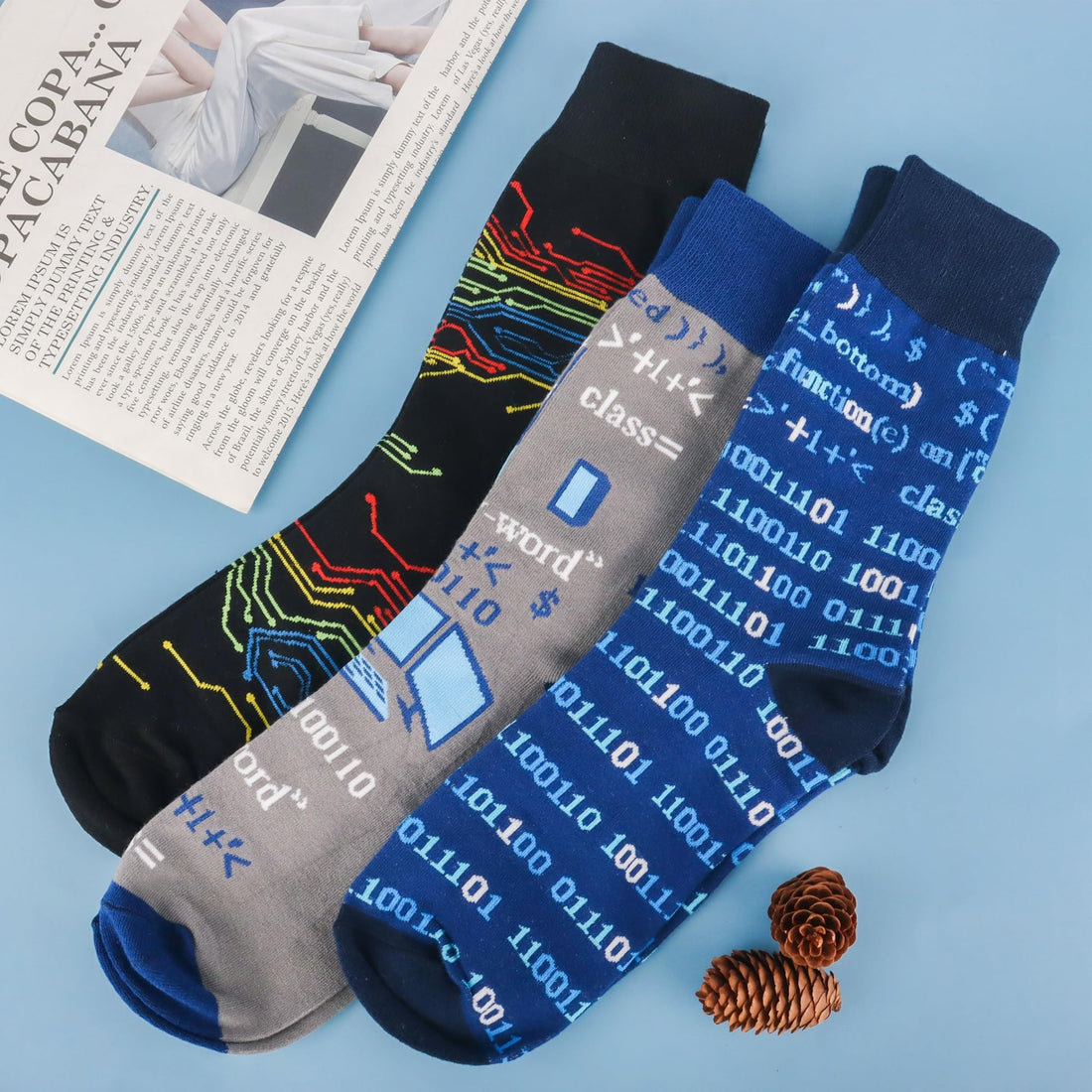 Mens Funny Fun Crazy Funky Dress Crew Socks