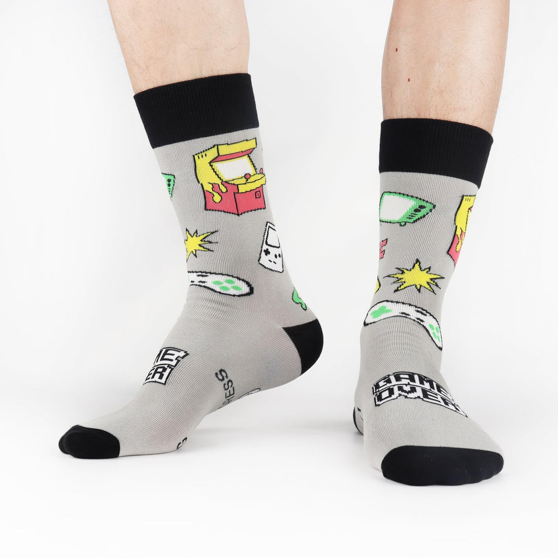 Mens Funny Fun Crazy Funky Dress Crew Socks