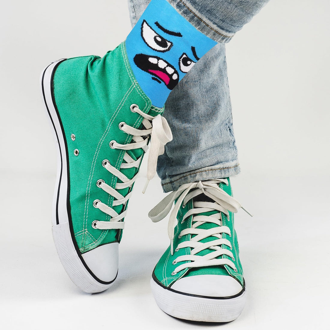 Mens Funny Fun Crazy Funky Dress Crew Socks