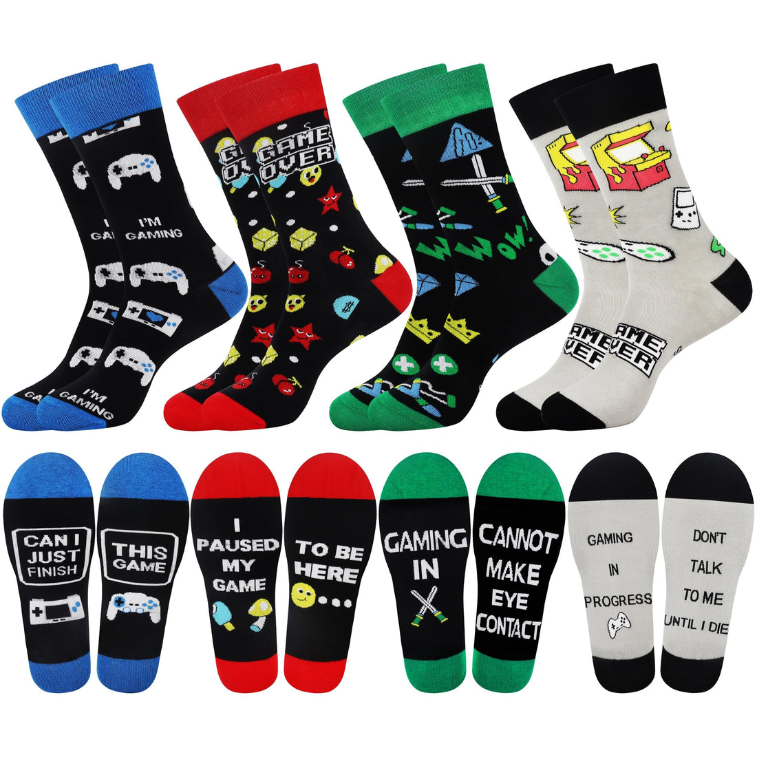 Mens Funny Fun Crazy Funky Dress Crew Socks