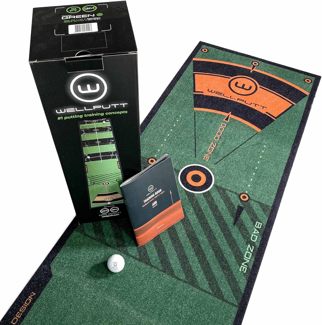 Golf Putting Training Mat (Classic Green 10ft) - Dude Golf