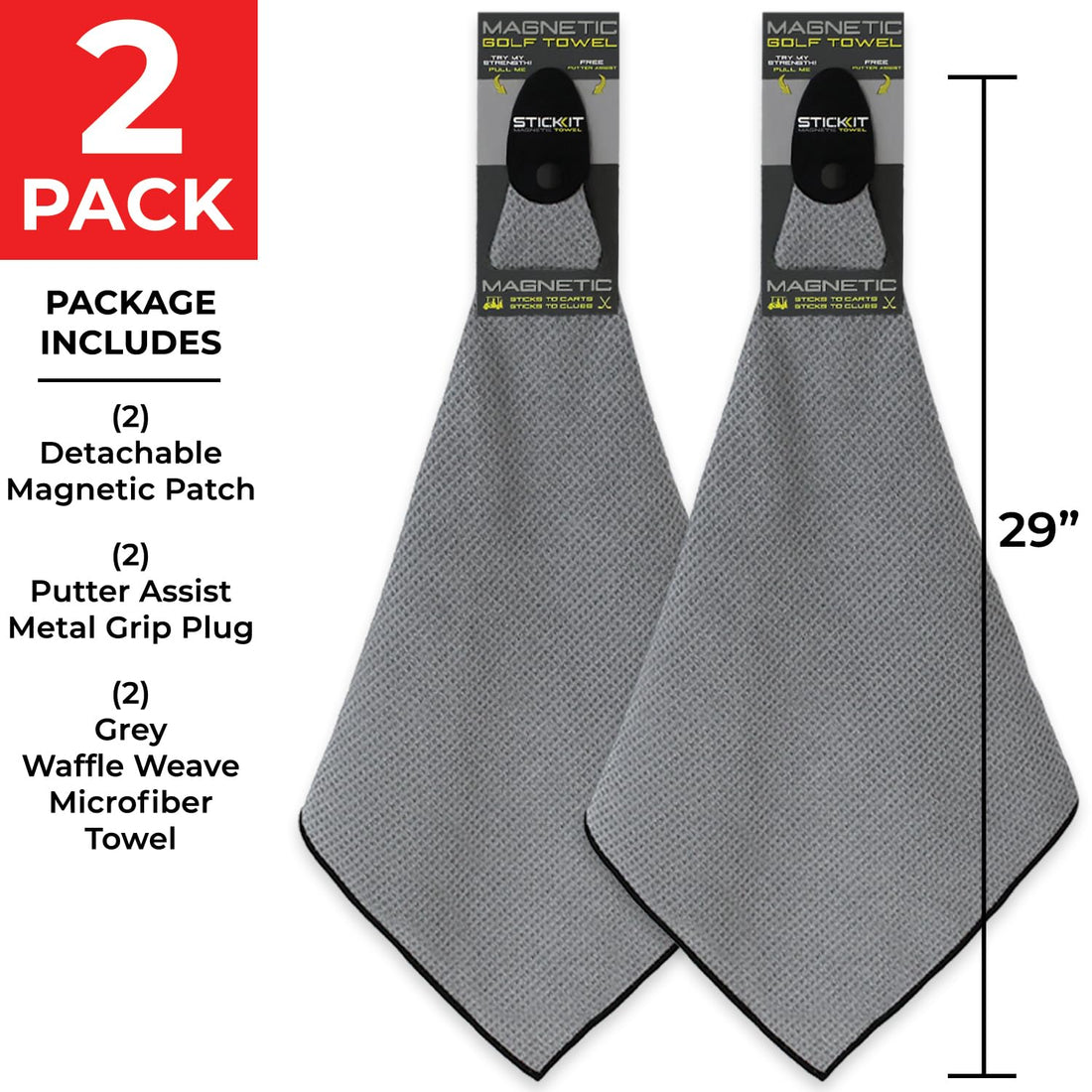 STICKIT Magnetic Golf Towel - Dude Golf