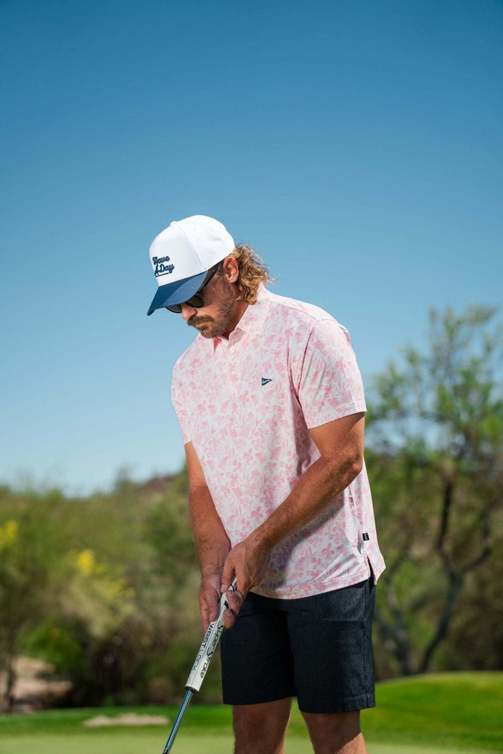 The Watercolor Flowers Polo - Dude Golf